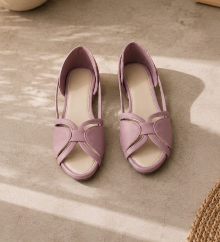 Cross-Strap Block Heel Sandals