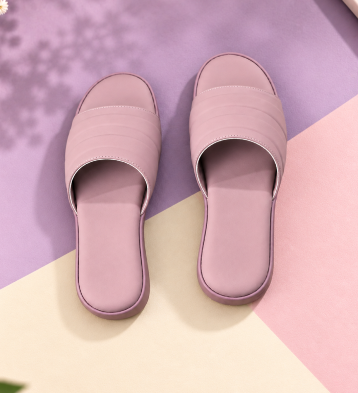 Pink Cushioned Comfort Slide Sandals