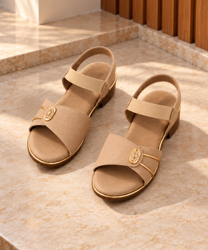 Embellished Comfort Wedge Sandals : FT-008