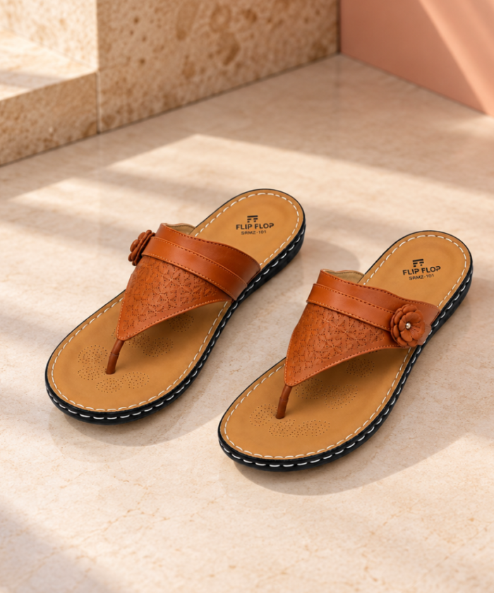 Women’s Floral Flip-Flops : FT-032
