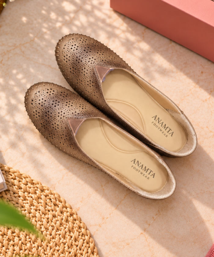 Perforated Comfort Slip-On Flats : FT-042
