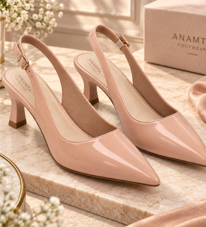 Women’s Pointed-Toe Slingback Heels : FT-036